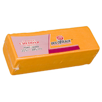 fromage cheddar jaune fort 2.25kg 4/cs