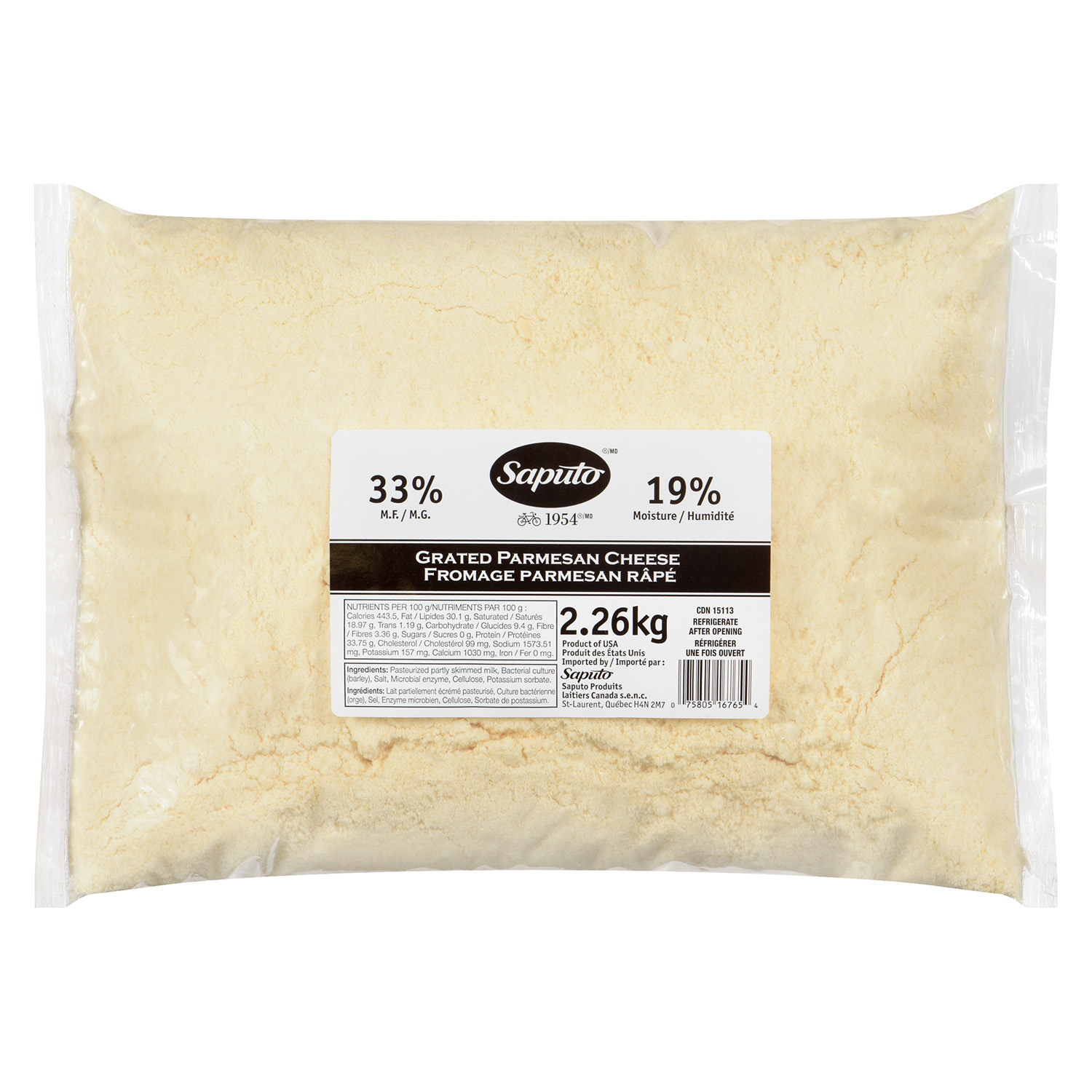 grated parmesan cheese 2.26kg