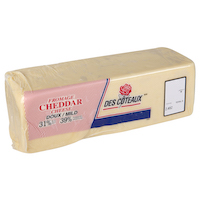fromage cheddar blanc doux 2.25kg 4/cs