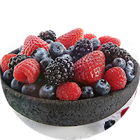 baies melange iqf (fraise, framboise, bleuet, mure) 5/1kg