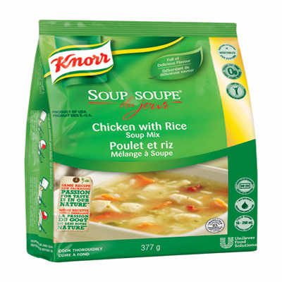 soupe du jour poulet & riz 4/377gr