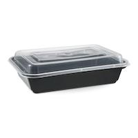 16oz white container/lid rectangle combo 150/150 150/cs