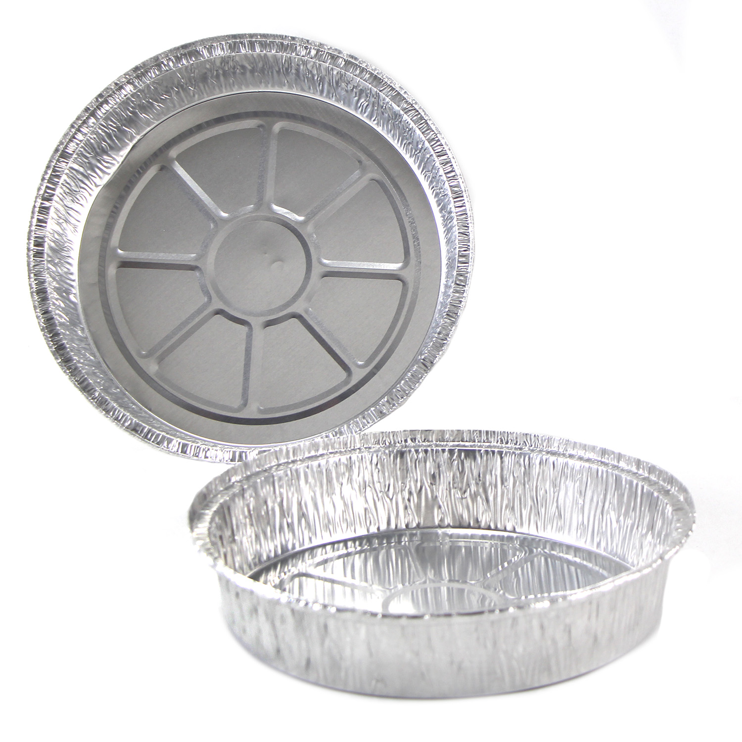aluminum 9'' take out plate round 500/cs
