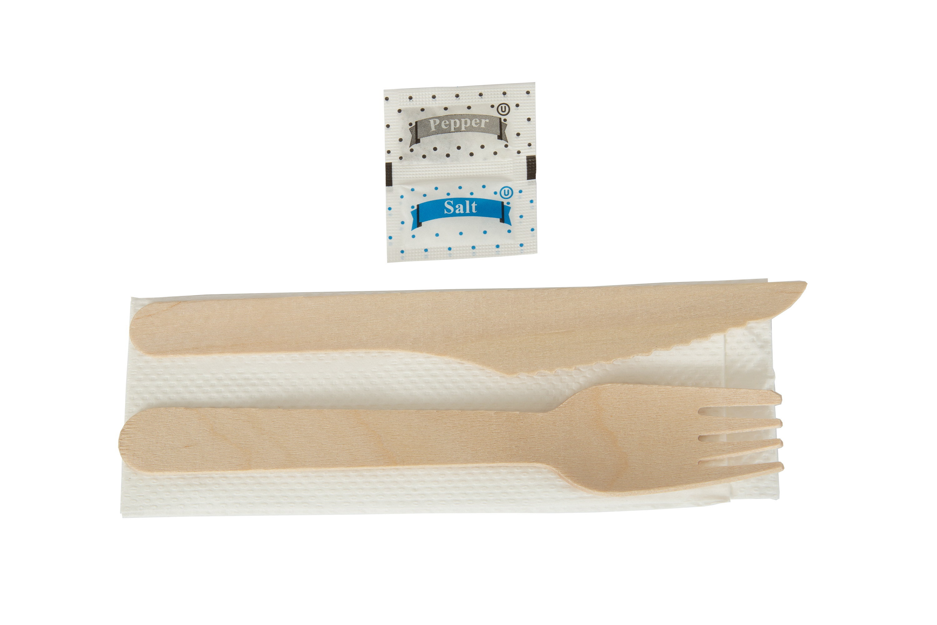 kit en bois(fourchette,couteau,napkin,s/p) 250/cs