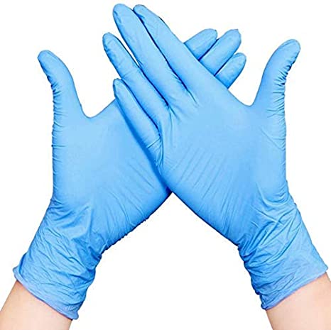 gloves nitrile blue medium 100/pk powder free 10/cs